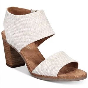 Women’s Open Toe Block Heel Sandal - White